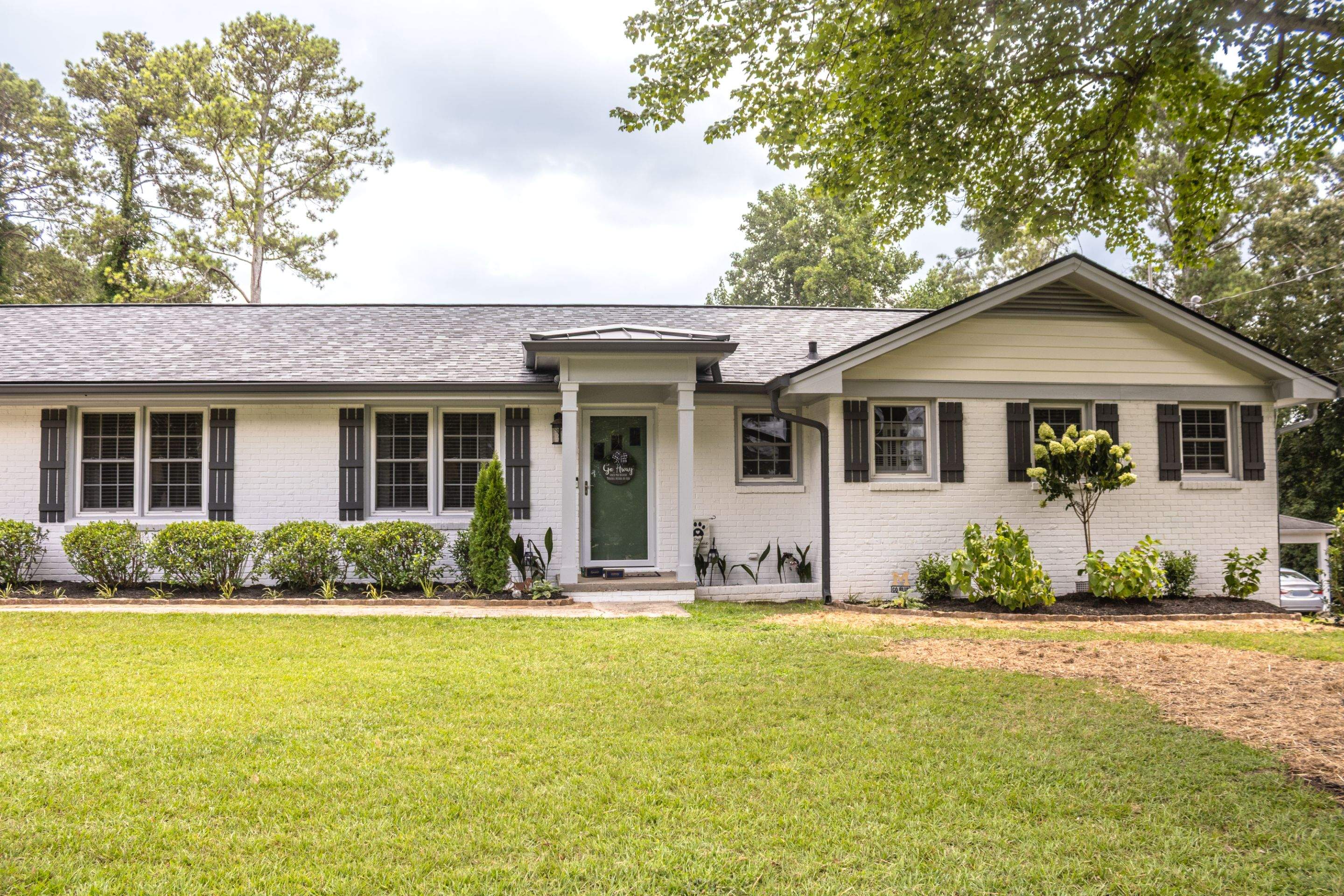 Portico Build with PVC Square Column Crafters Columns, Rotten Wood Replacement, and Exterior Painting by Nelson Exteriors
