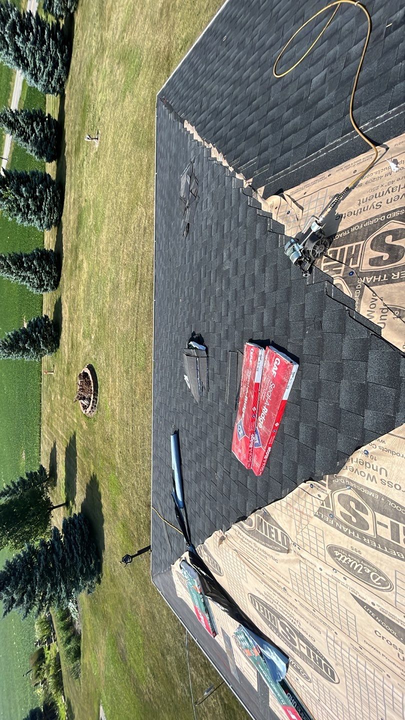 Residential Roofing Installation using GAF Timberline HDZ Charcoal by Nitro Roofing and Construction