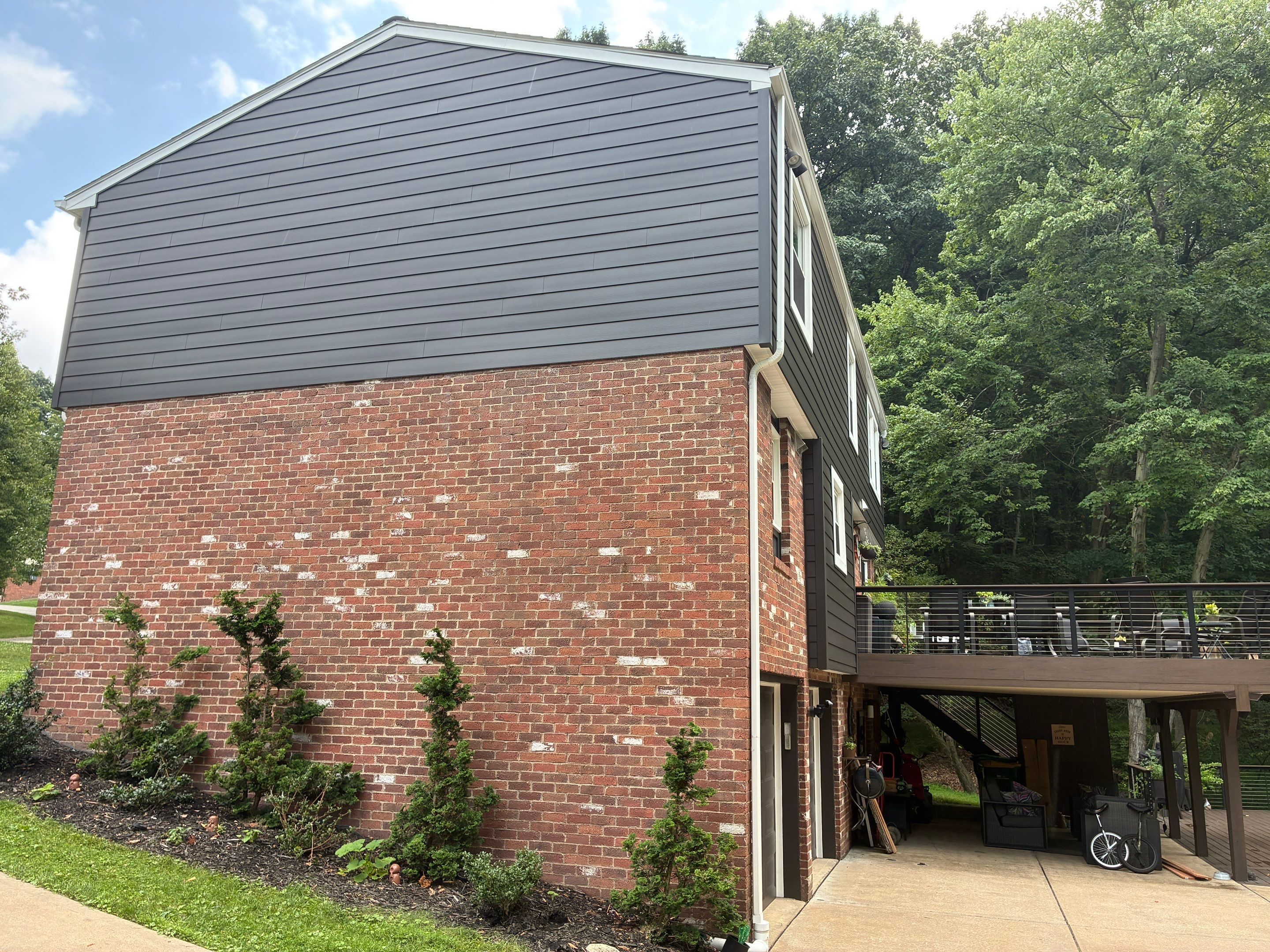 Ascend Siding Replacement and Custom Cedar Porch Renovation in Allison Park by Ideal Siding Pittsburgh