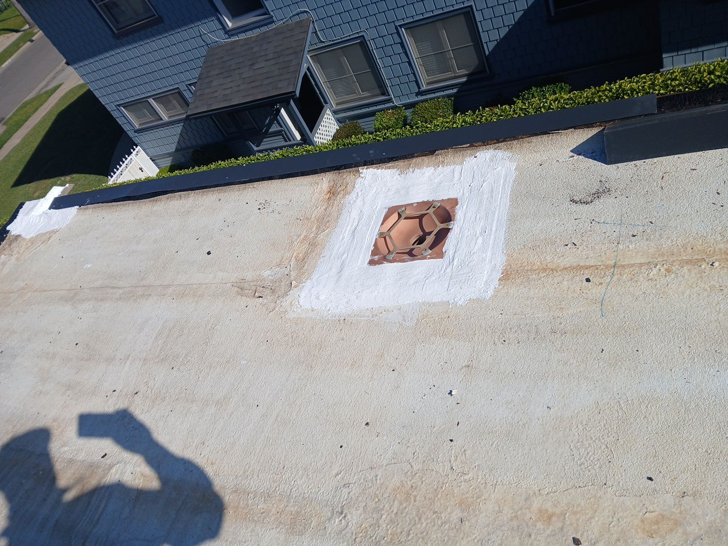 New Drainage and Silicone Membrane Installation using American Standard Coatings Silicone-S by Hull Brothers Roofing