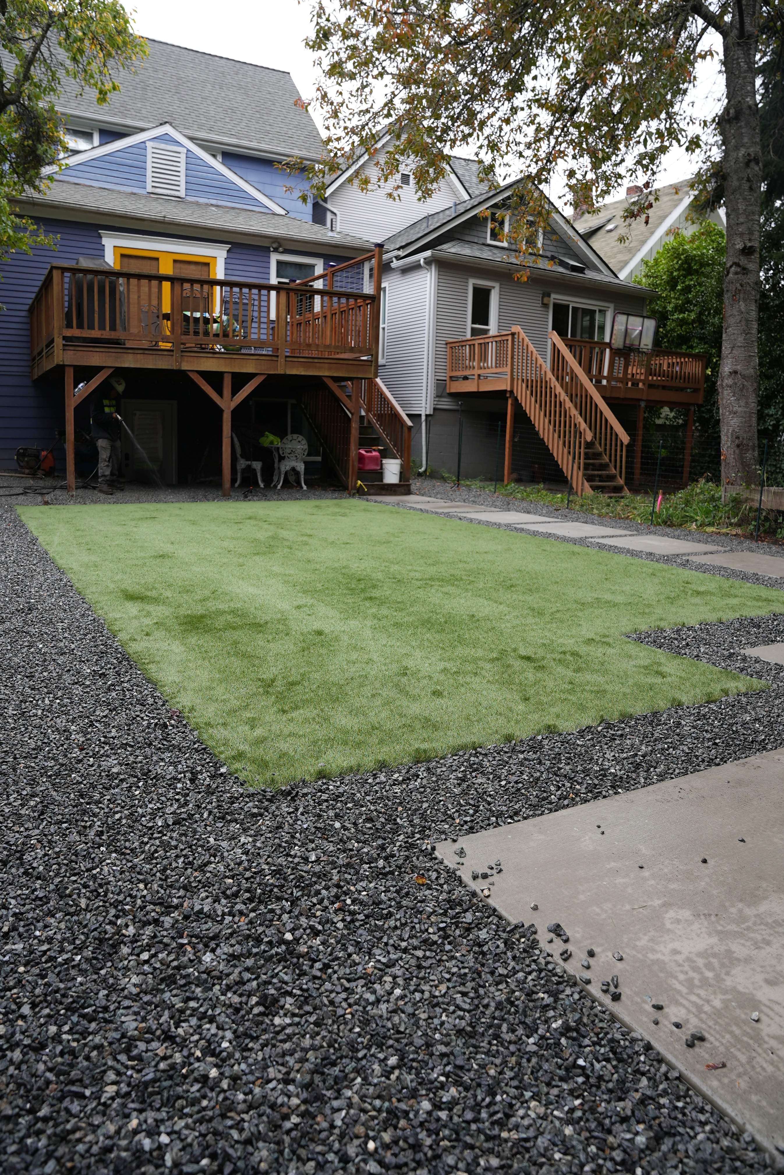 Turf Installation, Retaining Wall & Concrete Walkway | Seattle  by Jireh Asphalt & Concrete Inc 