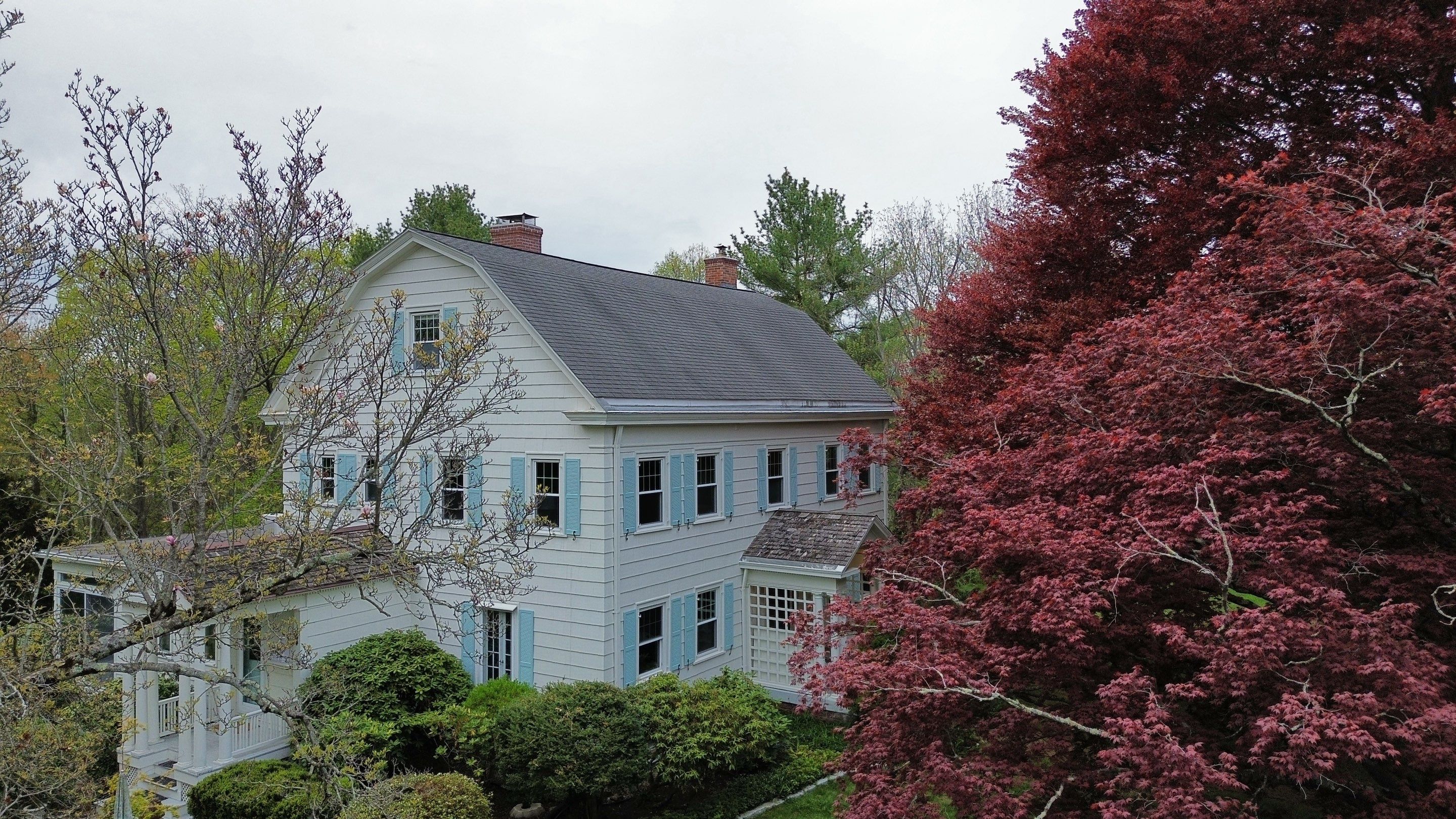 Owens Corning Duration: Slatestone Gray + Cedar Shingles + EPDM in Middletown by Golden Shield Roofing