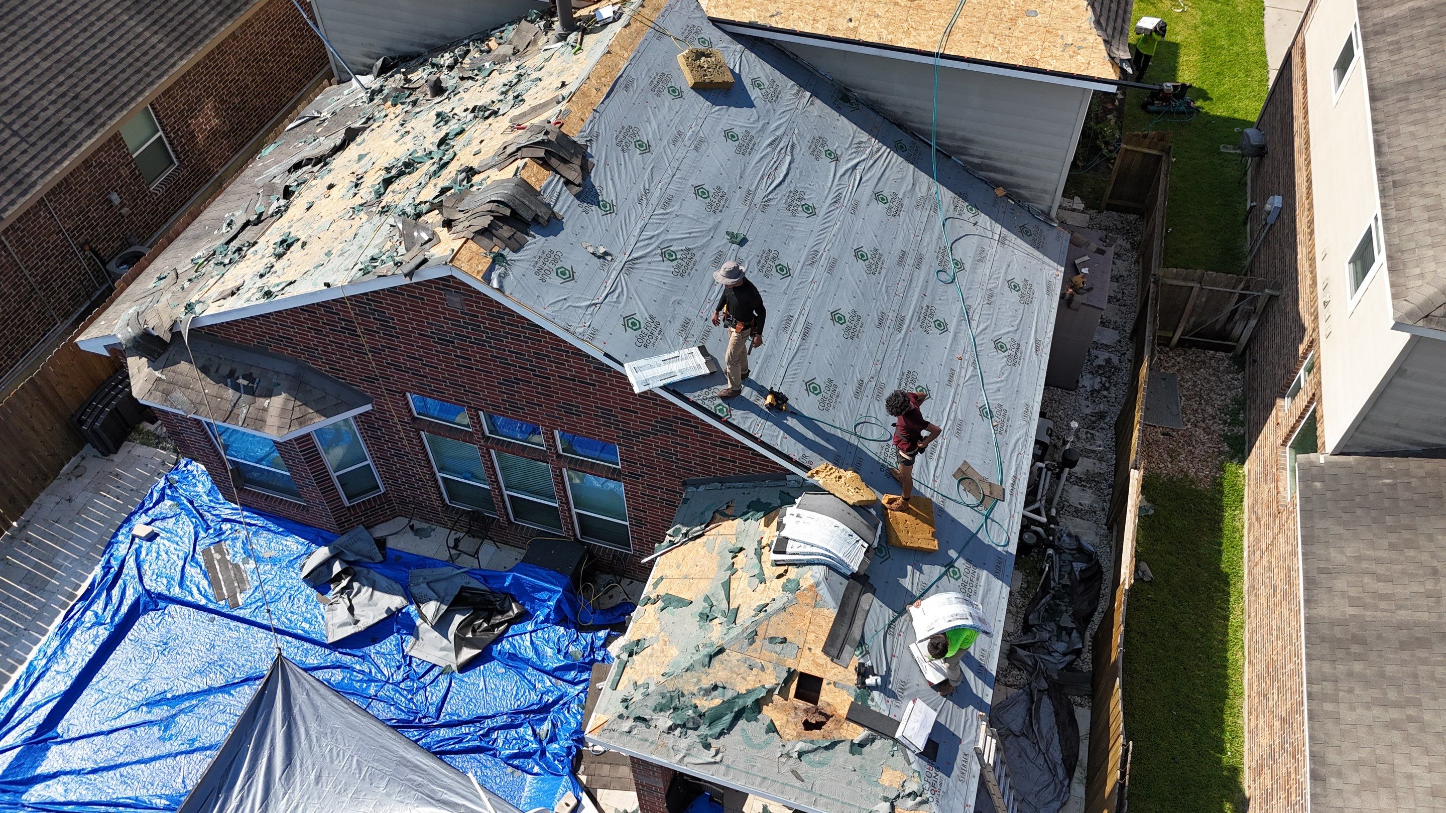 Residential Roofing Installation using IKO Dynasty by Core Four Roofing