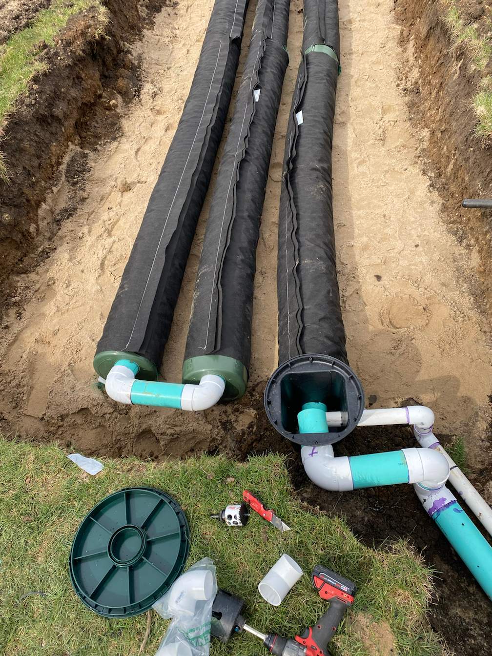 AES Prseby Mound System Installation using IM 1060 Plastic Tank by Allied Water Services