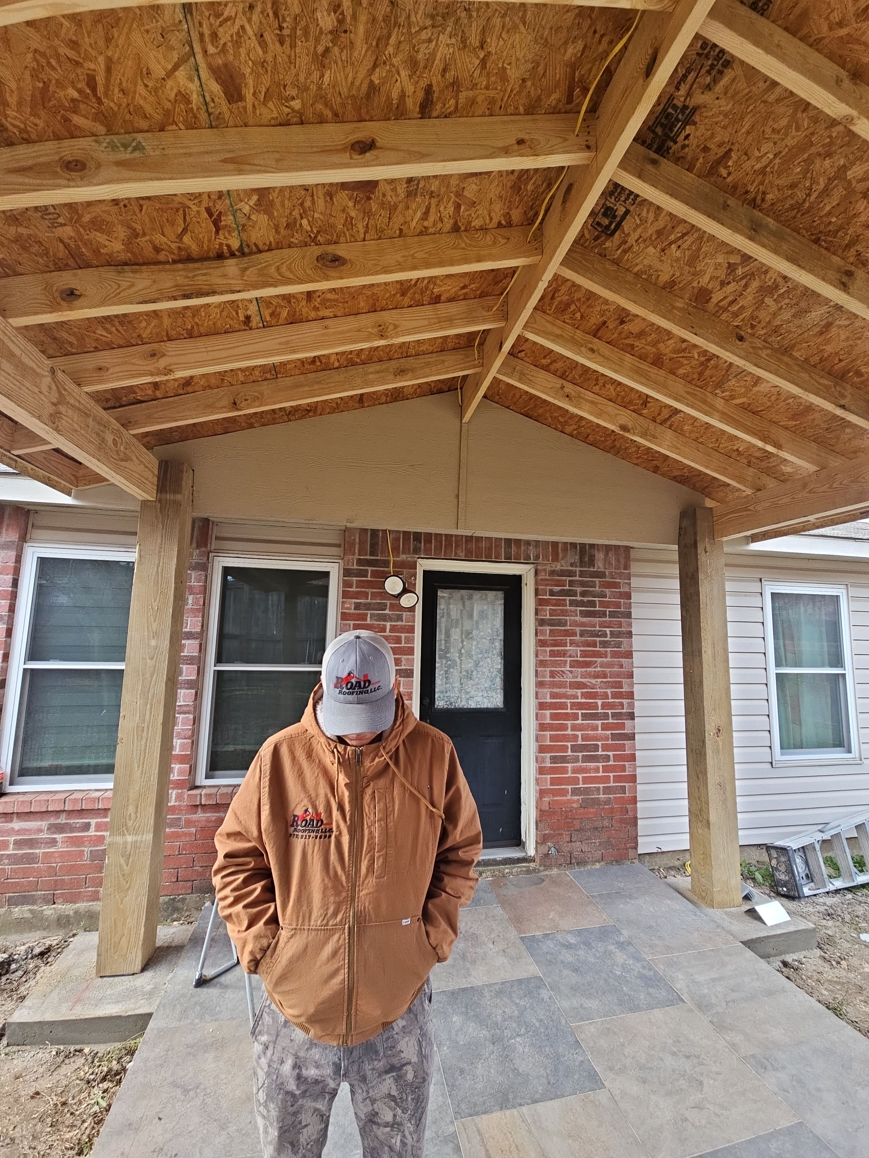 Custom Porch Installation in Mesquite TX by road roofing llc