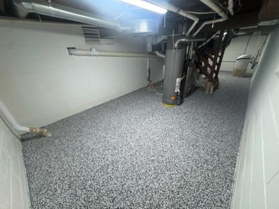 Repaint Walls and Apply Epoxy Flooring