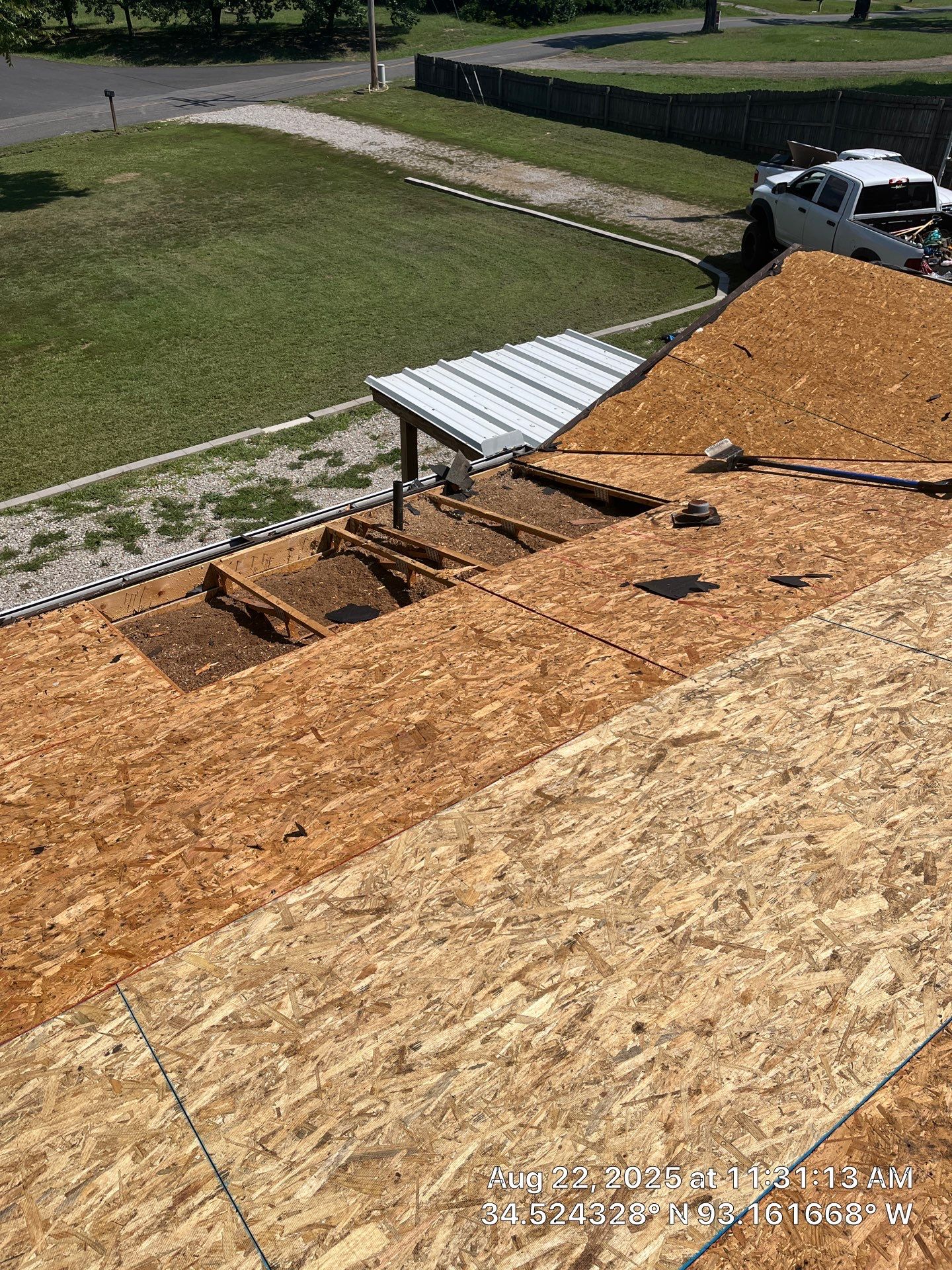 GAF Timberline HDZ Roof Replacement and Decking Repair in Hot Springs by Temple Roofing and Exteriors