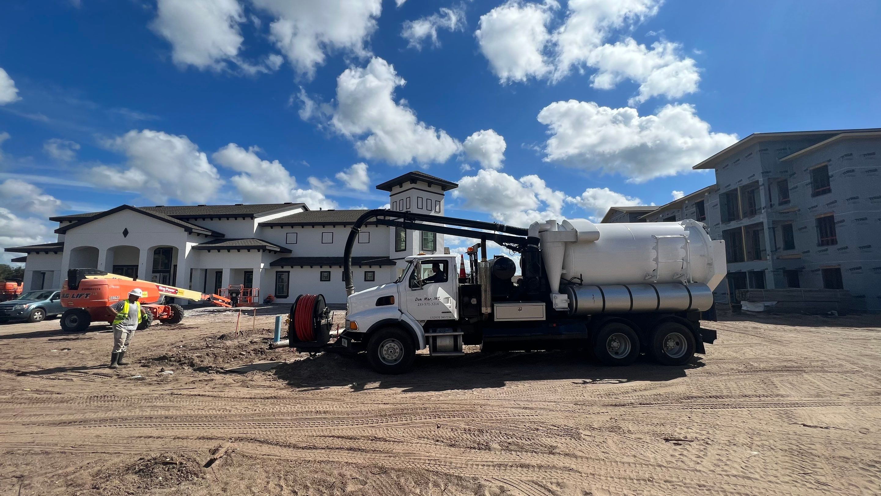 New Construction Sewer System Cleaning by APS Power & Water