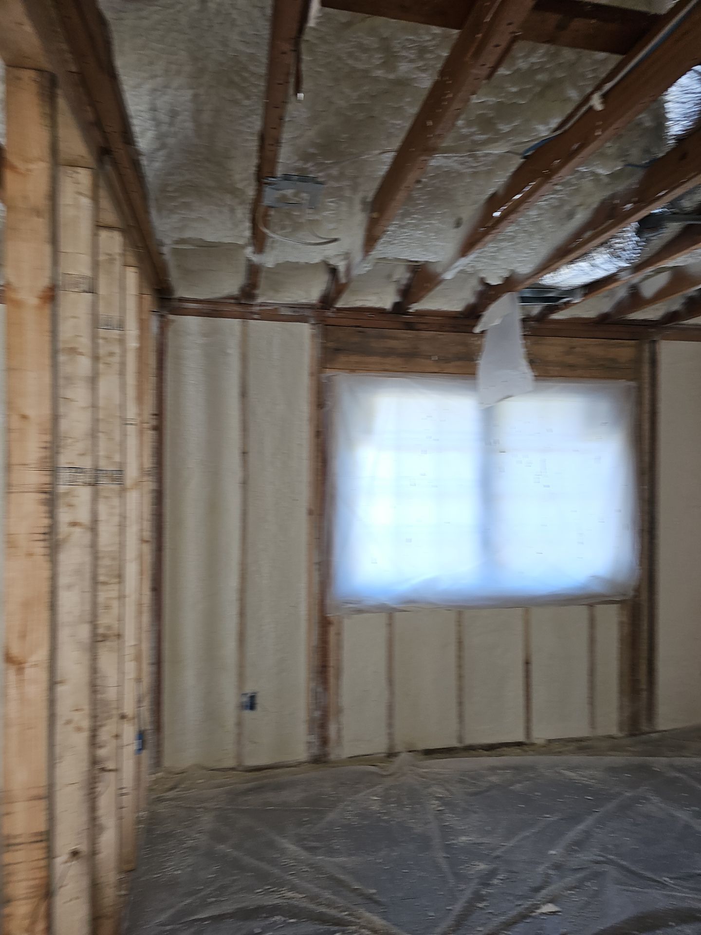 Basement Exterior Walls using Closed Cell Spray Foam by NYS Foam & Energy