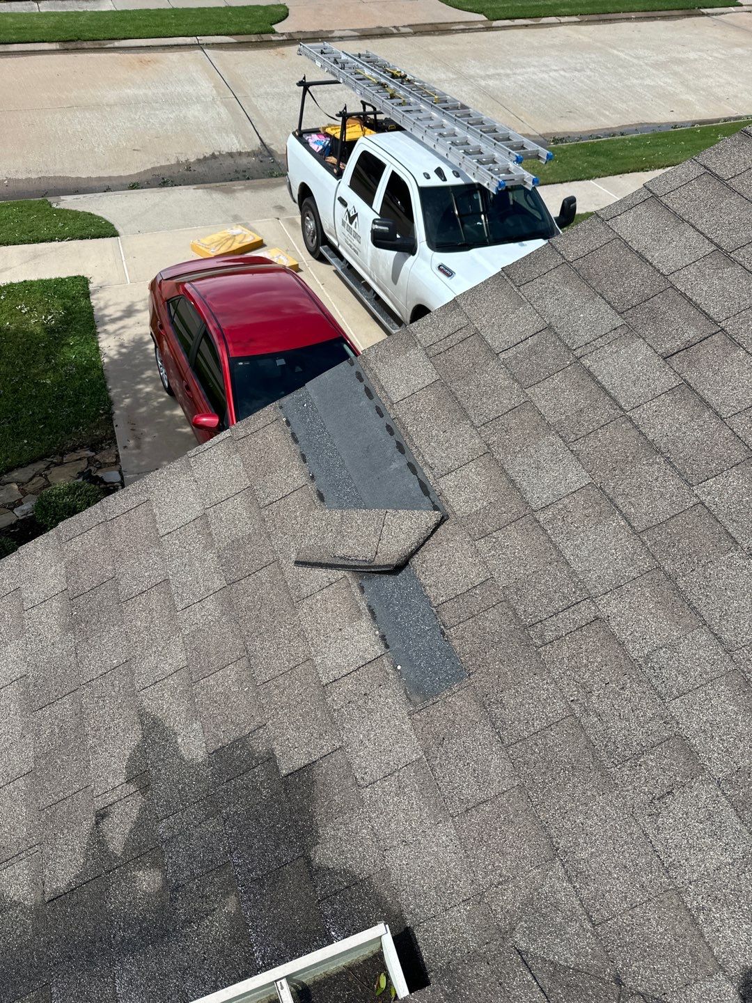 Hail Damage using Owen's Corning Duration (Lifetime) Shingles by Roof Repair Company