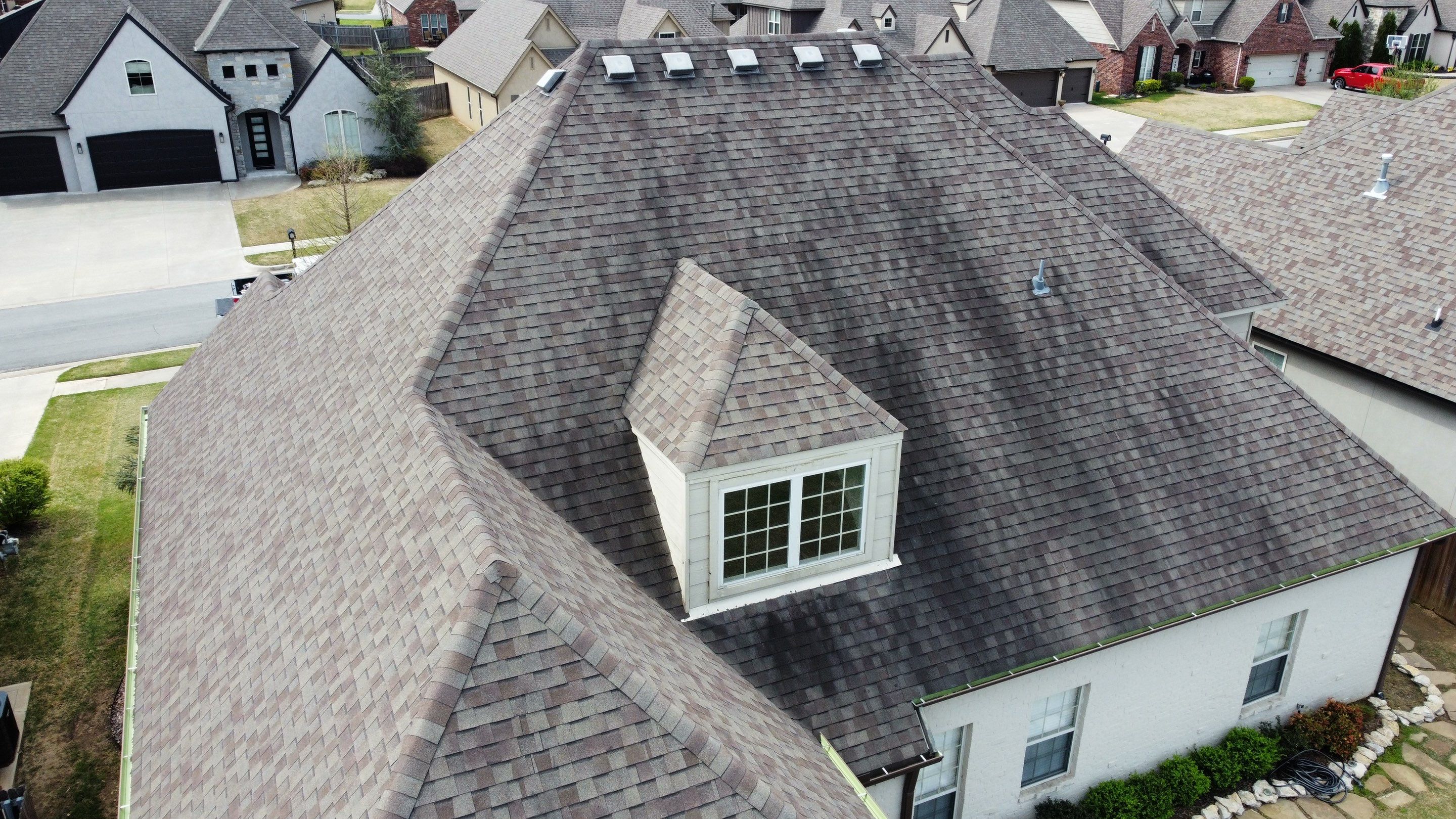 Residential Roof Replacement using Malarkey Vista (Weathered Wood) by Sentry Roofing