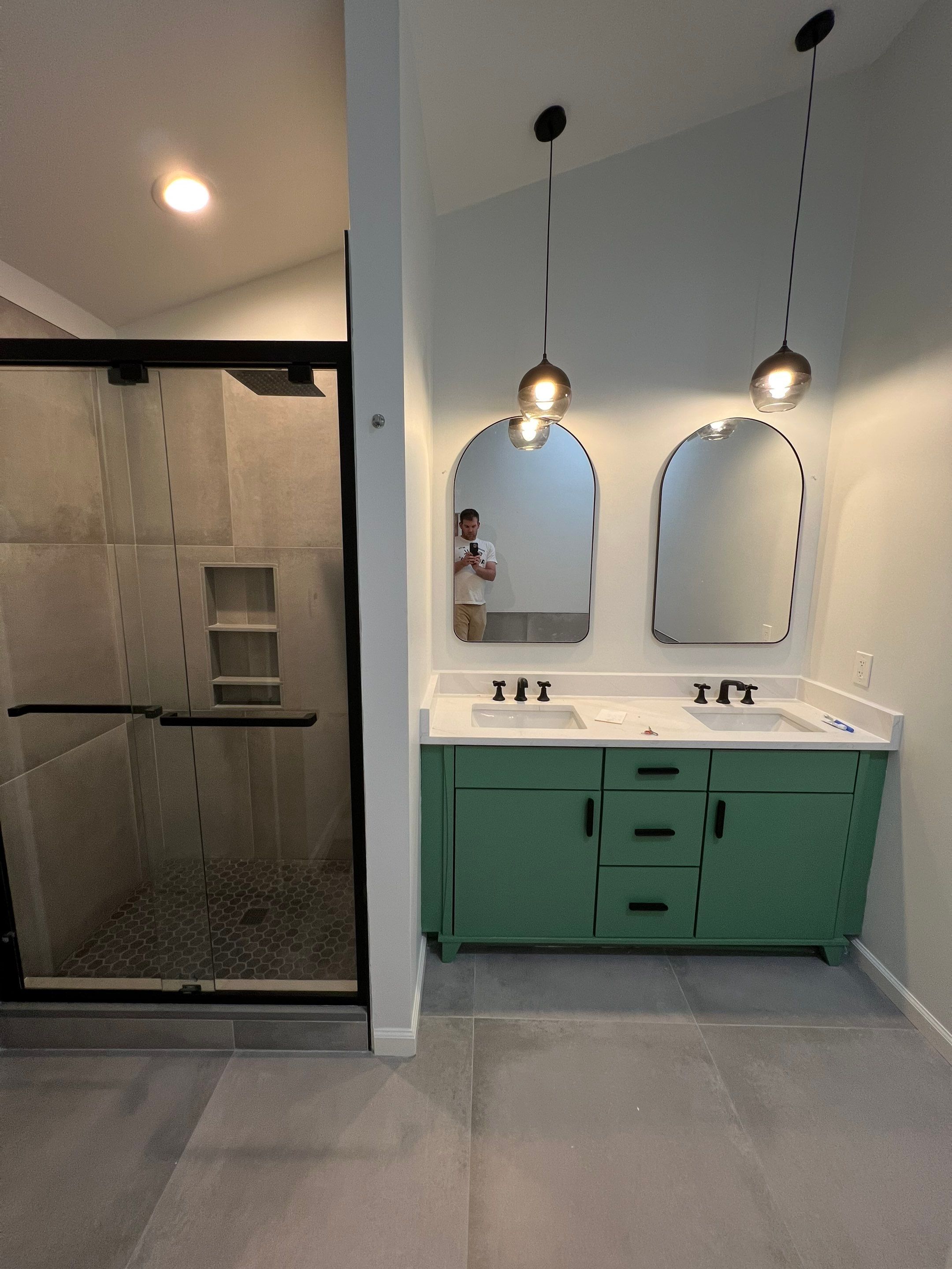 Contemporary Bathroom Remodel by Footprints Floors of East Atlanta