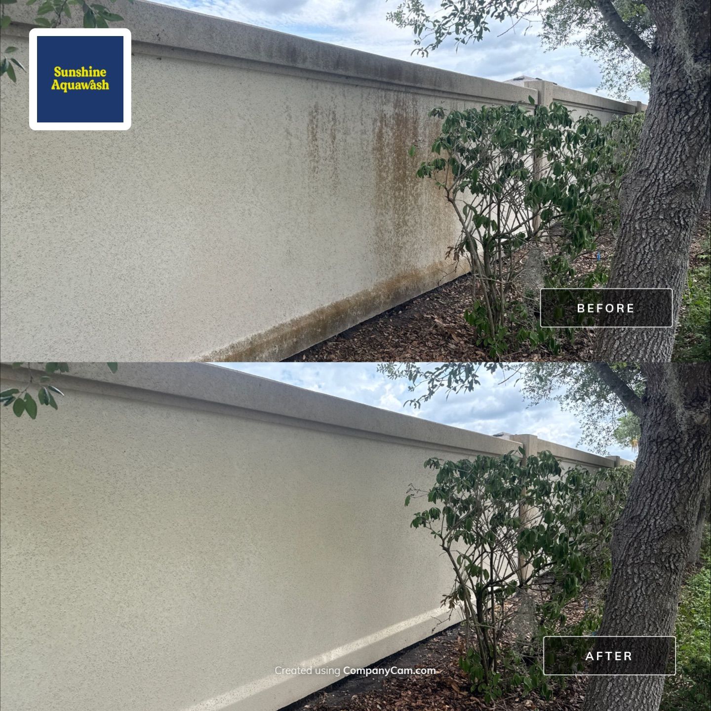 HOA Perimeter Wall & Monument Sign Cleaning – Willow Walk, Palmetto, FL 34221 by Sunshine AquaWash