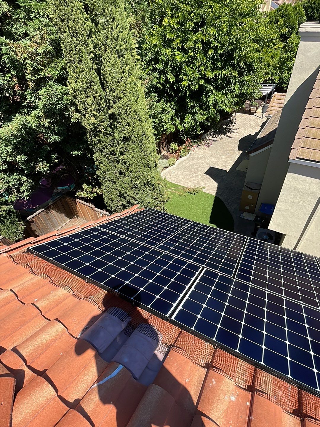 Solar Panel Bird Proofing using Critter Guard Mesh by All One Solar Shine
