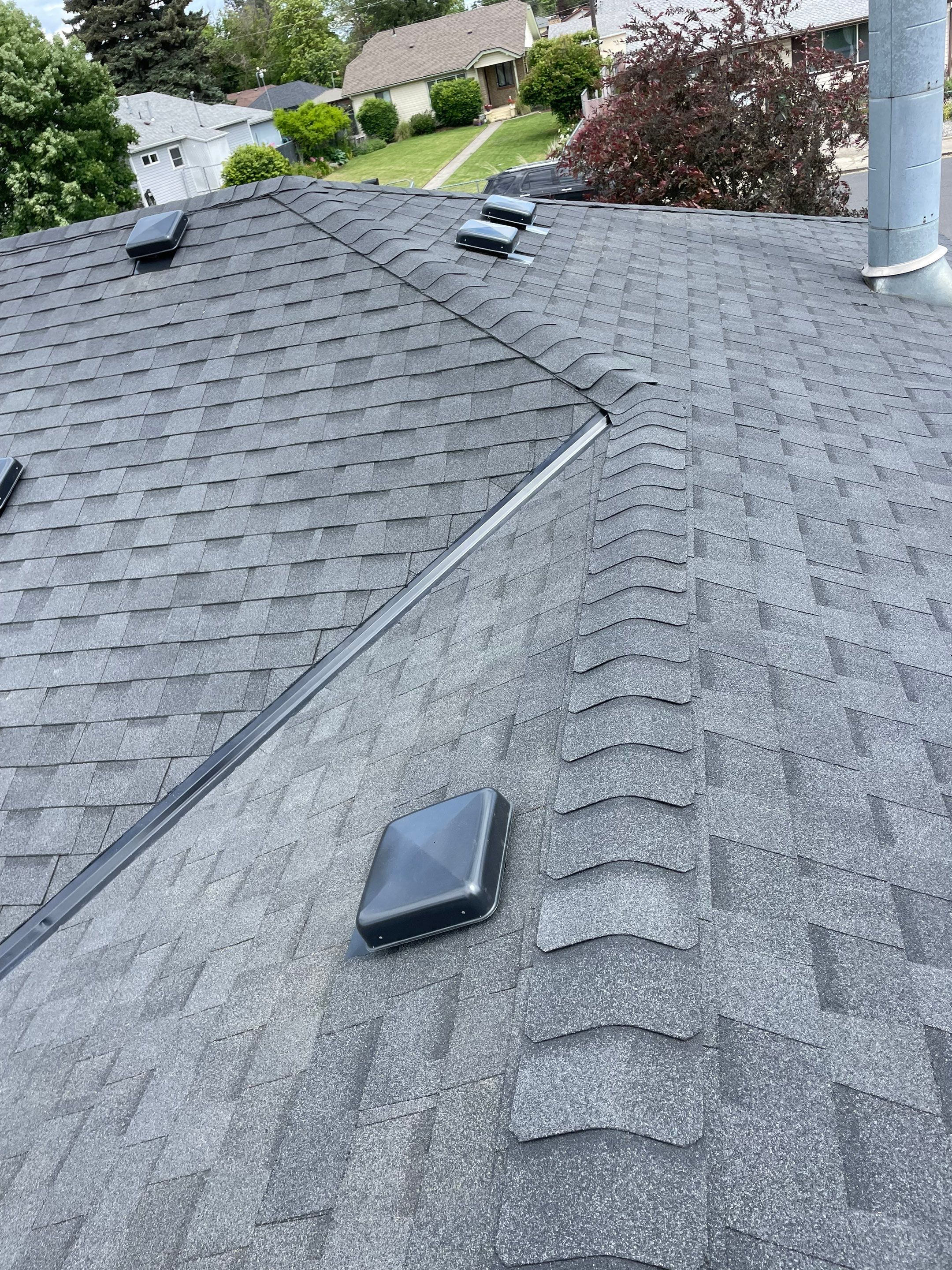 Full Residential Roof Replacement and Sheathing Repair in Spokane N Oak St Spokane, WA 99205 The Denali System - Certainteed Landmark® Shingle - Moiré Black by Alpine Roofing