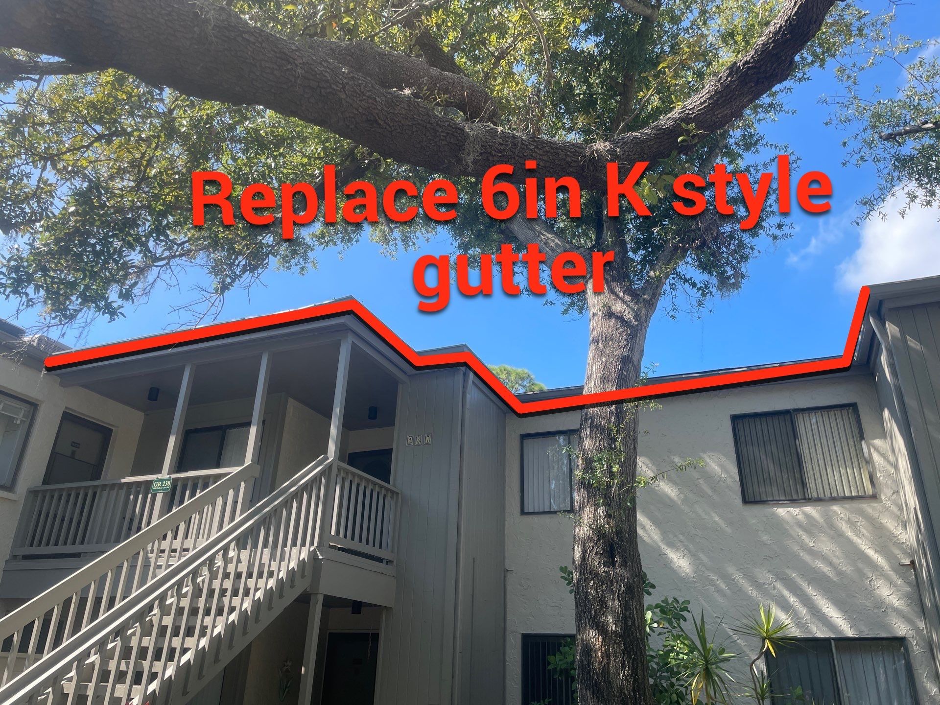 White Gutters Repair and Installation in Sarasota FL by Gutter Professors