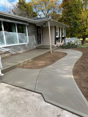 Broom Finish Porch and Walkway