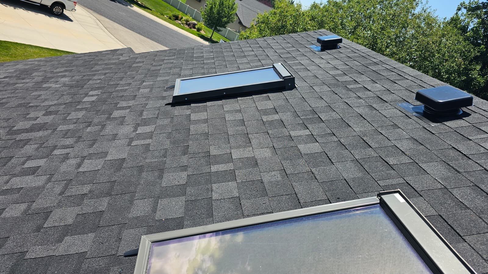 Complete Residential Roof Replacement Featuring Gray Architectural Shingles in Meridian by Olive Roofing