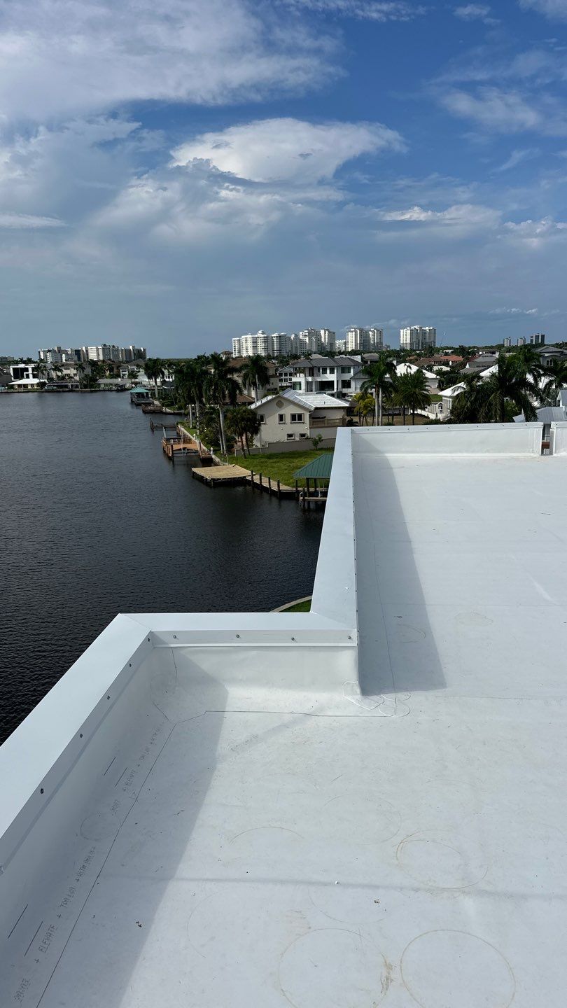 Residential Install of Flat TPO by International Roofing