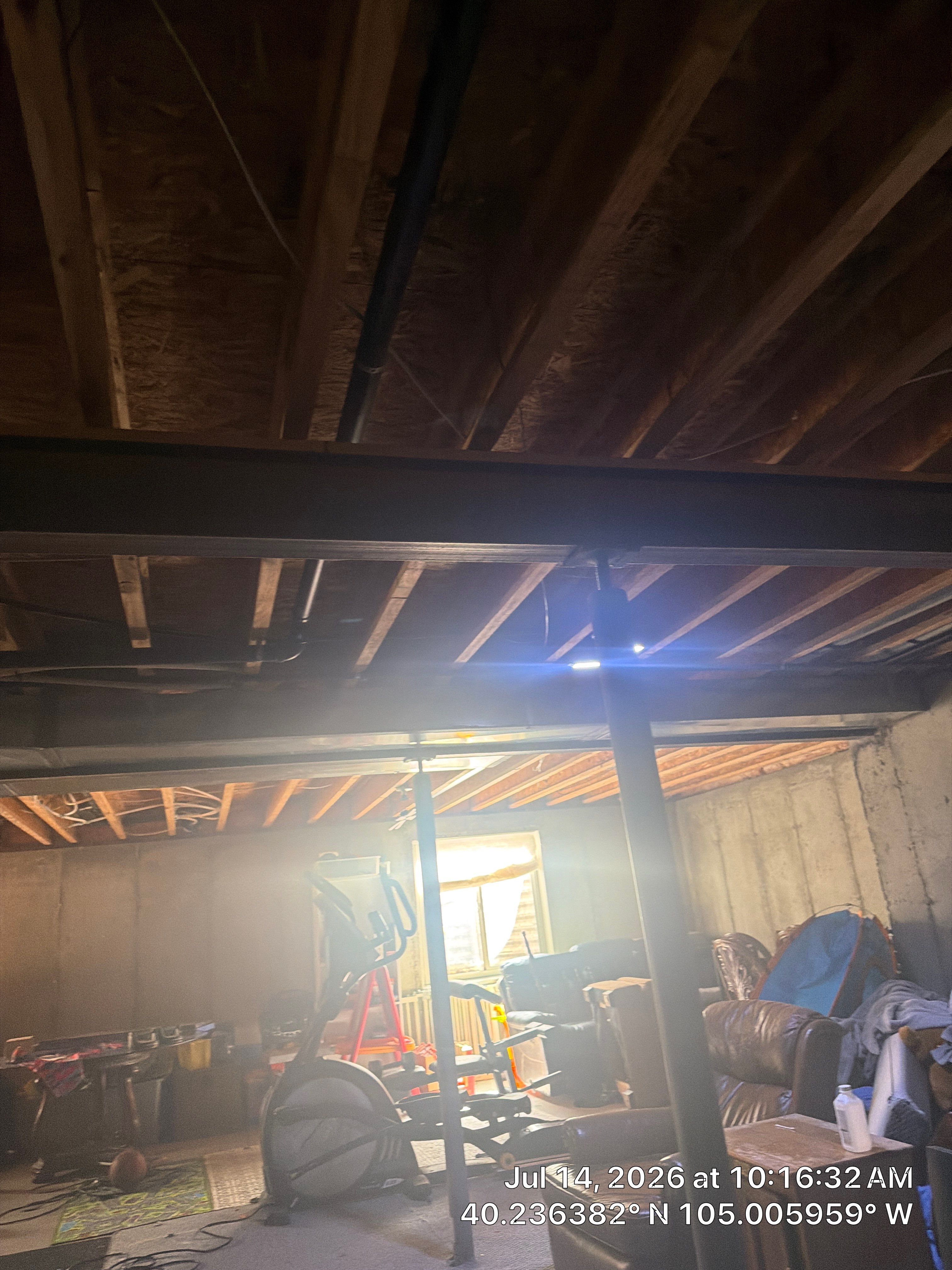 Basement Renovation with Structural Steel and Mechanical Rough-Ins by CompanyCam Sales Demo