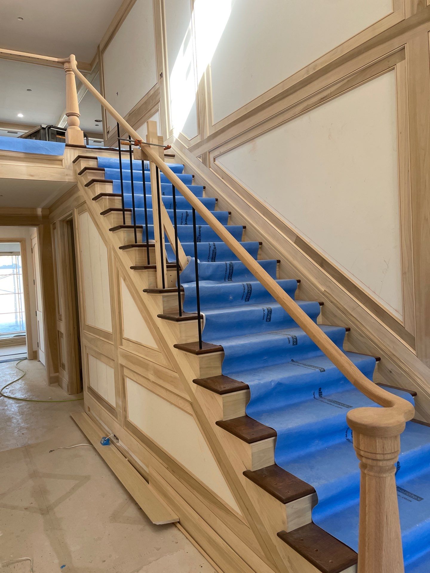 Stunning Ada Brownstone - Custom Staircase, Pattern Floor by RTBaldwin Hardwood Floors