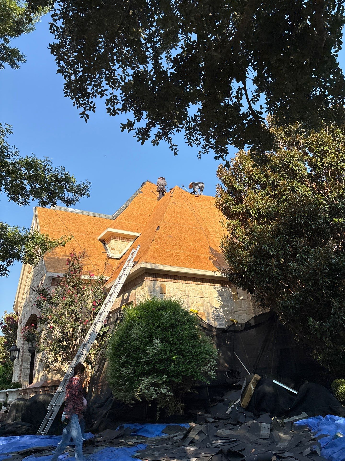 Southlake Texas Estate - Roof, Copper Awning and Gutter Project by First United Roofing & Construction