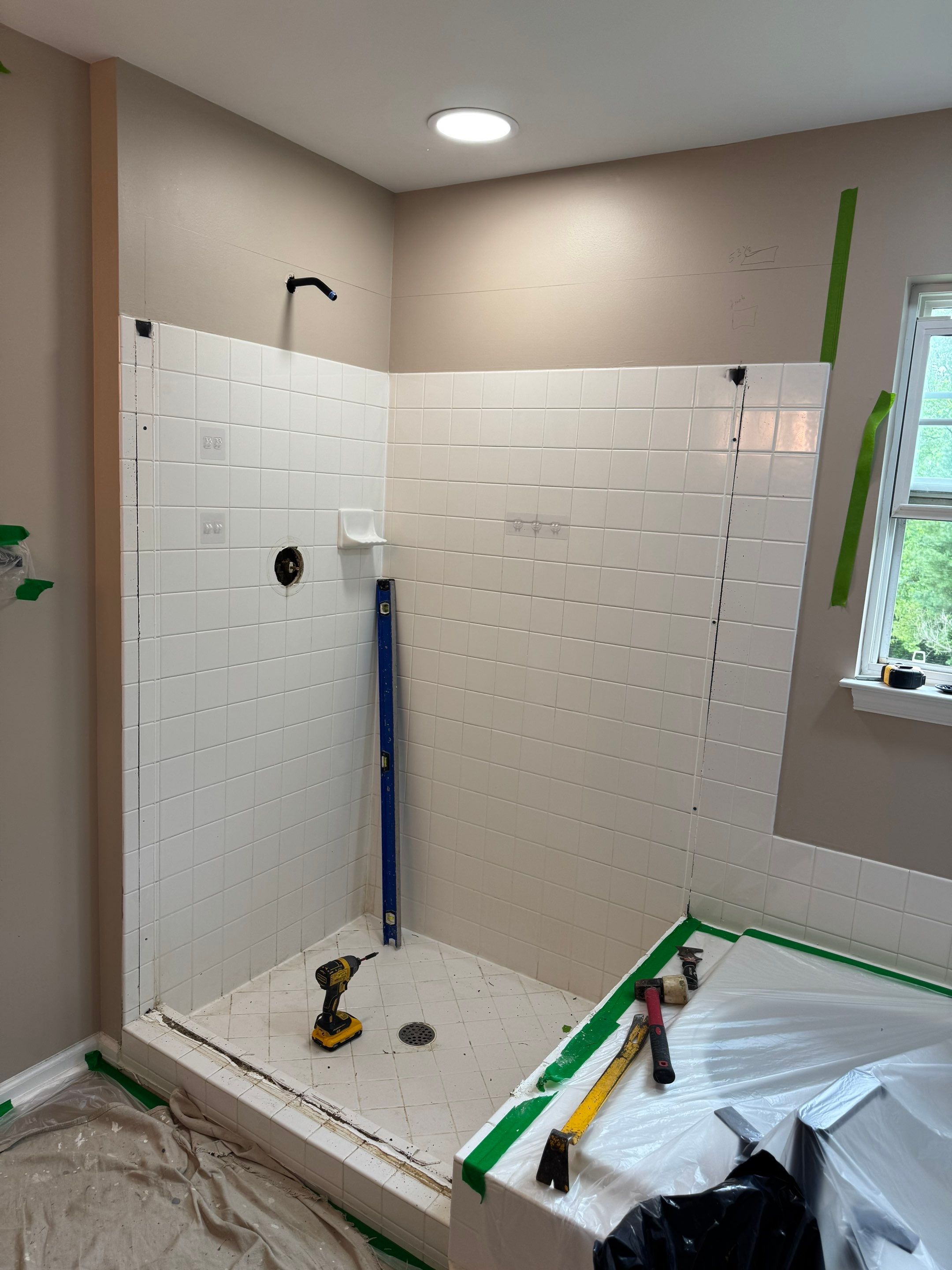 Modern Bathroom Remodel with Walk-In Shower in Fort Washington by Window Depot of Annapolis