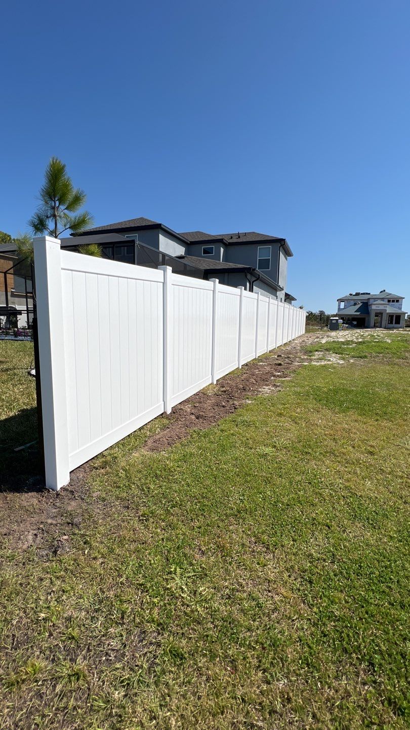 Sarasota, FL 6ft. Tall White Vinyl Privacy Fence & 3 Rail Aluminum Fence by Asap fence and gates, LLC