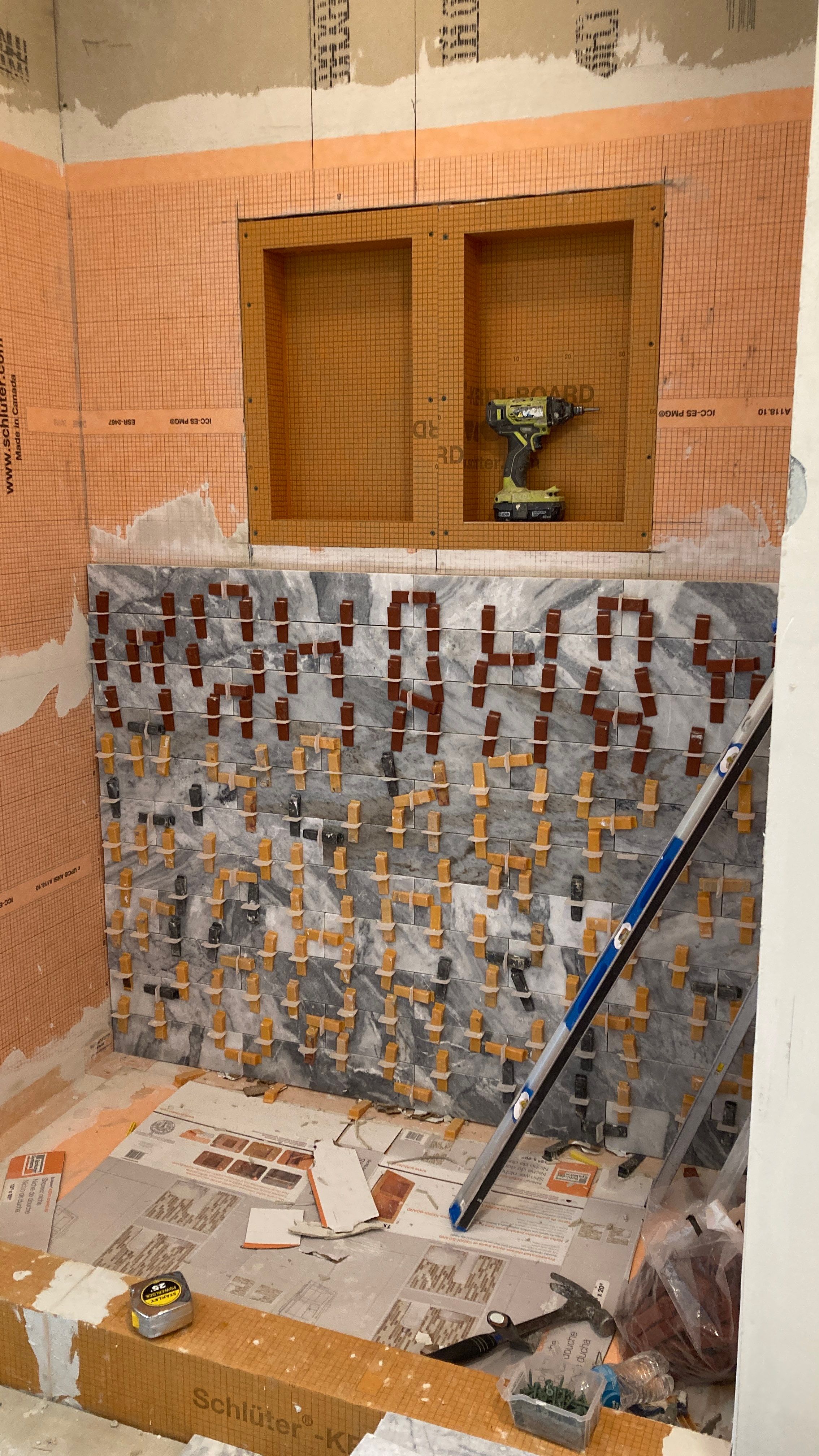 Updated Tile Shower by Footprints Floors of Nashville