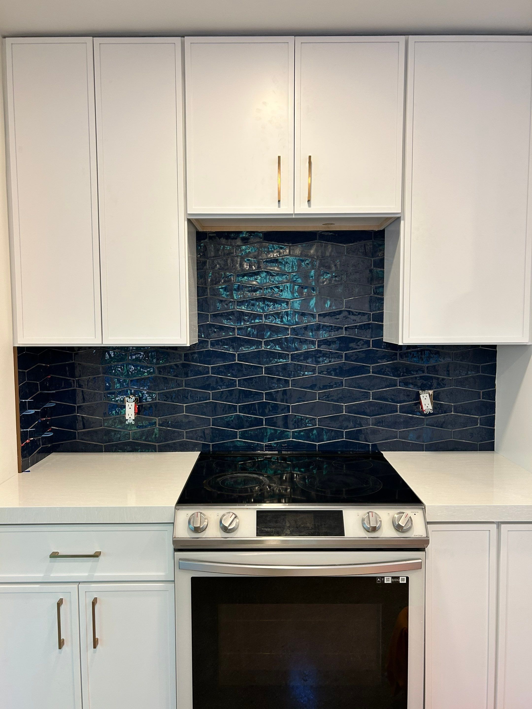 Blue Backsplash - Delray Beach by Hevi Tile