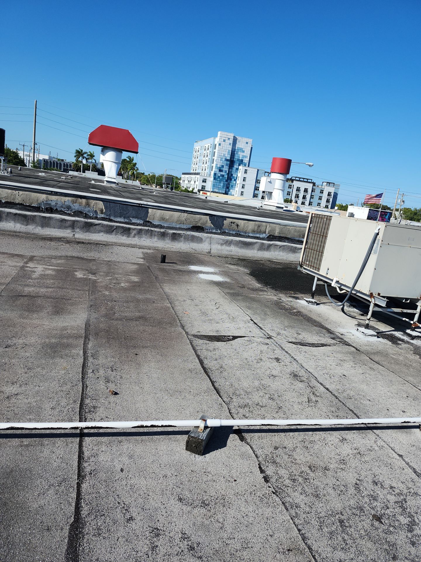 Flat Roof Repair on Commercial building in Fort Lauderdale by Aastro Roofing