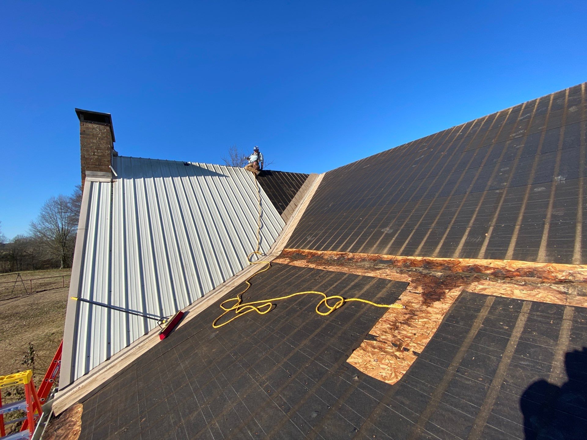 Residential Metal Roof Replacement using Reed's Metals: 26 GA. Colored Residential Metal Panels (Ivory) by Hostetler Roofing