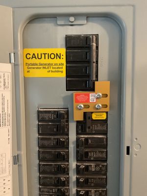 Tesla Charger Installed with Generator Interlock Kit