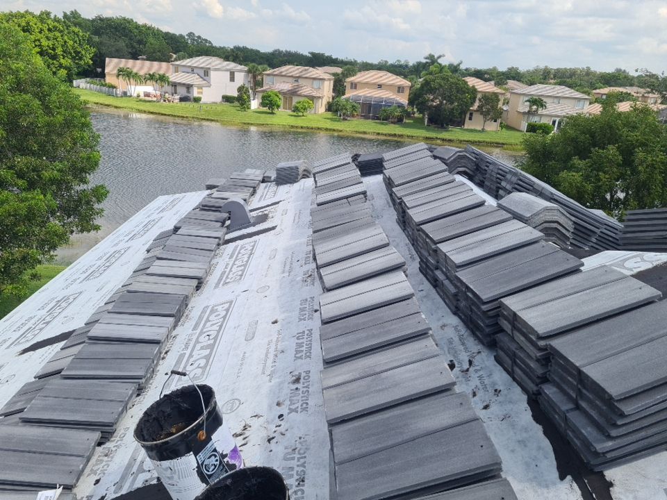 Residential Roofing Installation using Eagle Roofing Tile by BLUES BROTHERS ROOFING