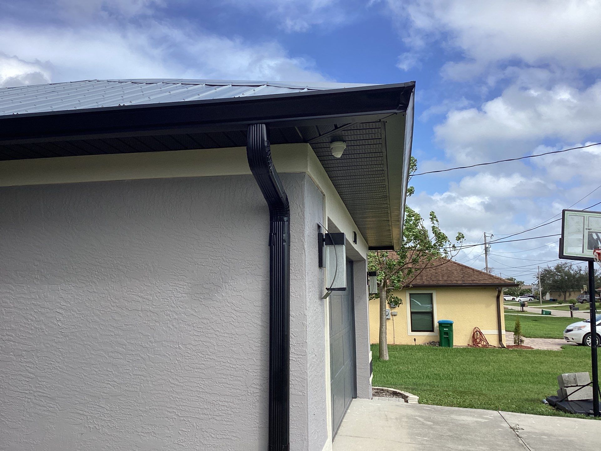 Black Aluminum Gutters Installed in Cape Coral FL by Gutter Professors