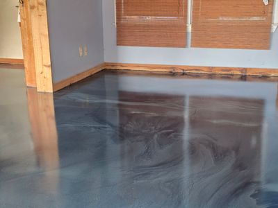 Stunning Metallic Floor in Ocean & Azure 