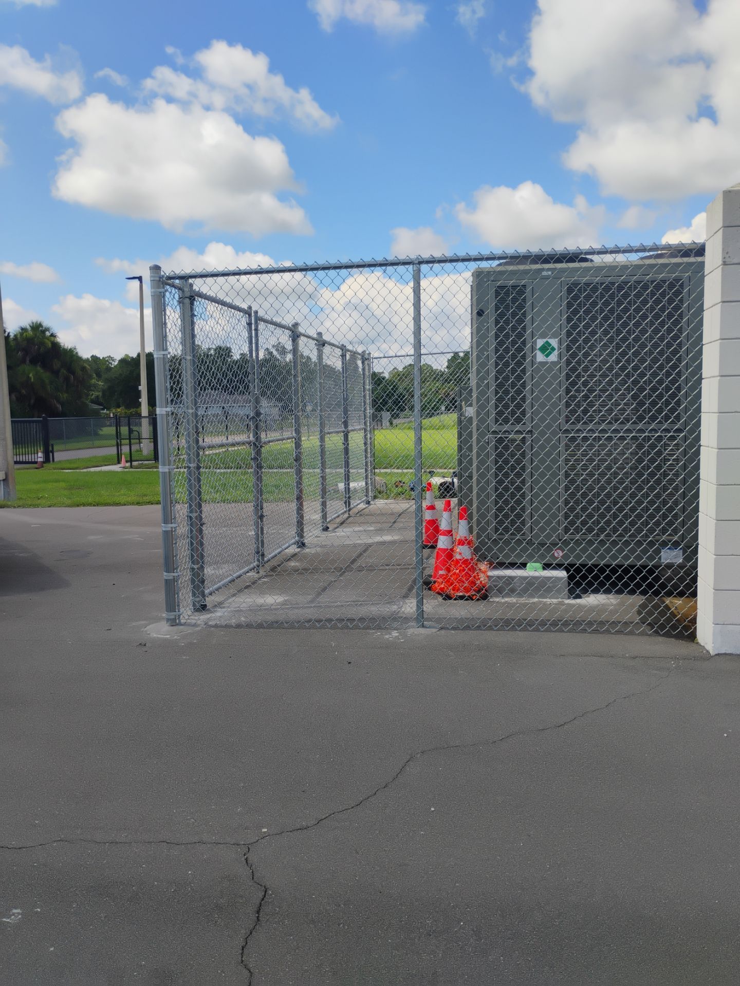 Secure Chain Link Equipment Enclosure Installation in North Port by True Fence LLC