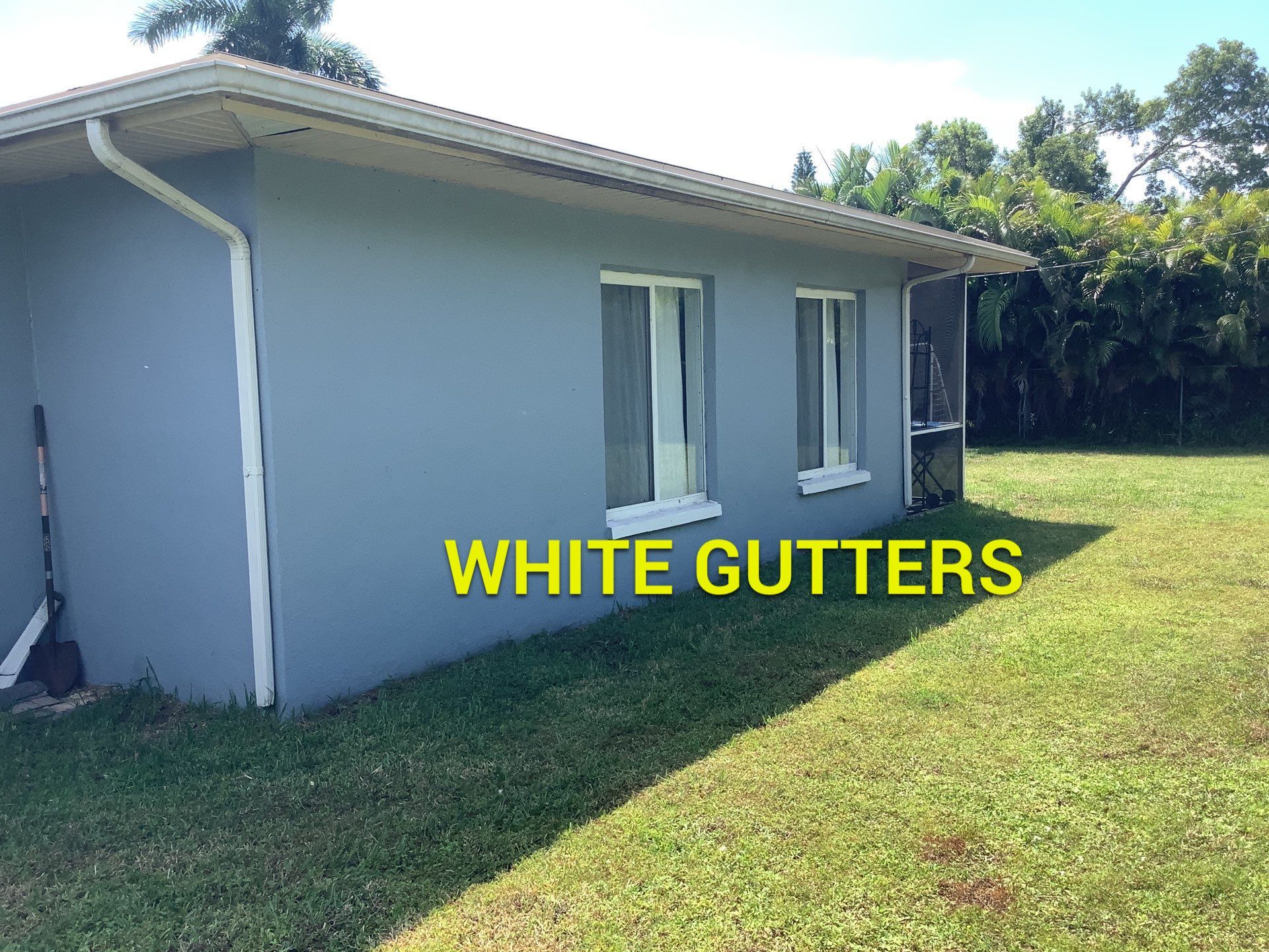 Finished Project Gutter Installation and Downspouts in Cape Coral FL by Gutter Professors