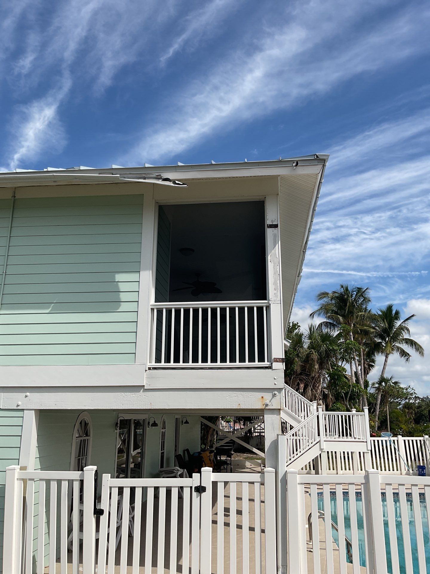 3x4 elbow Downspouts in Sanibel FL by Gutter Professors