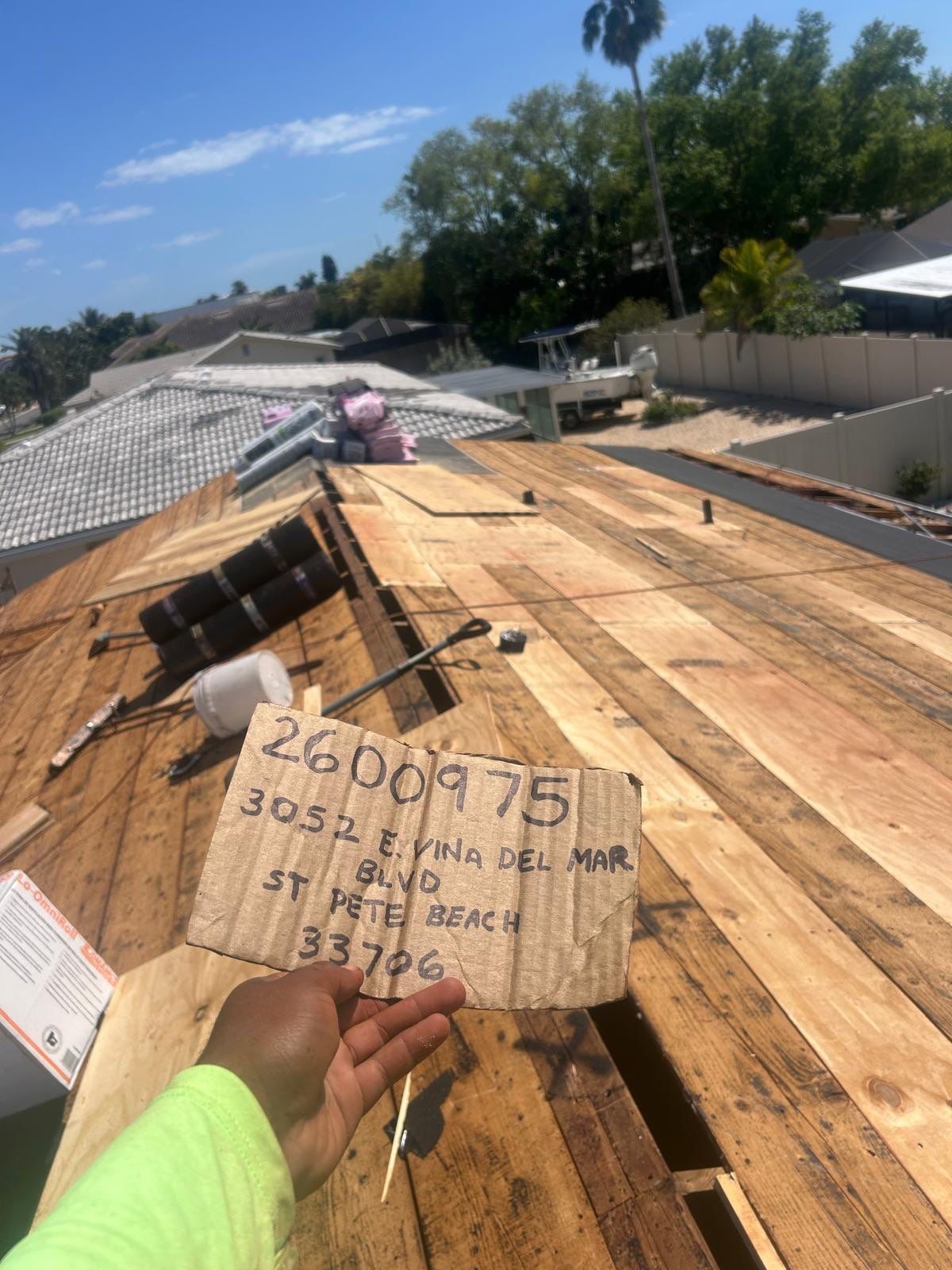 Project in St. Pete Beach 33706 by Mitchell Roofing Company LLC 