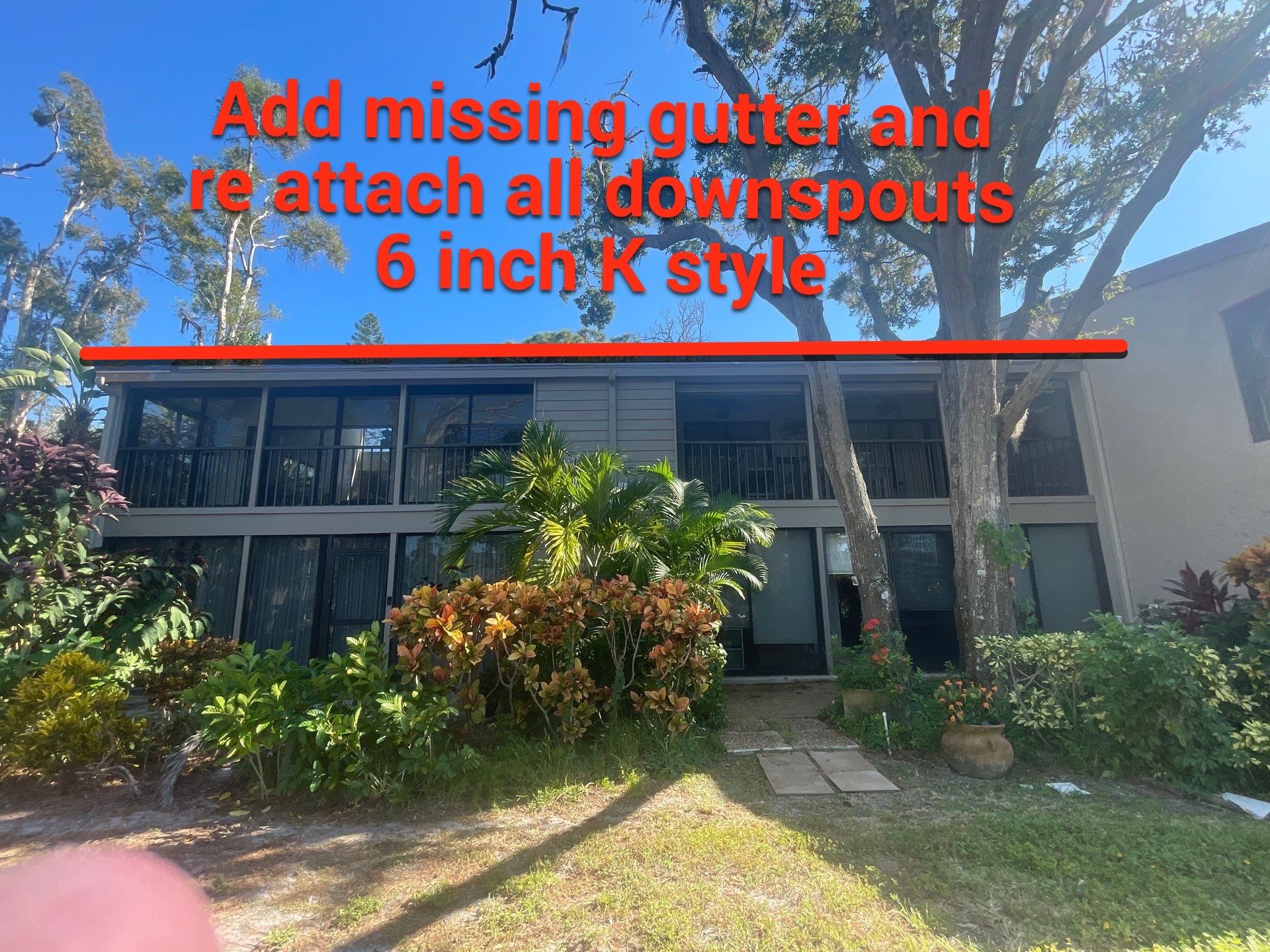 White Gutters Repair and Installation in Sarasota FL by Gutter Professors