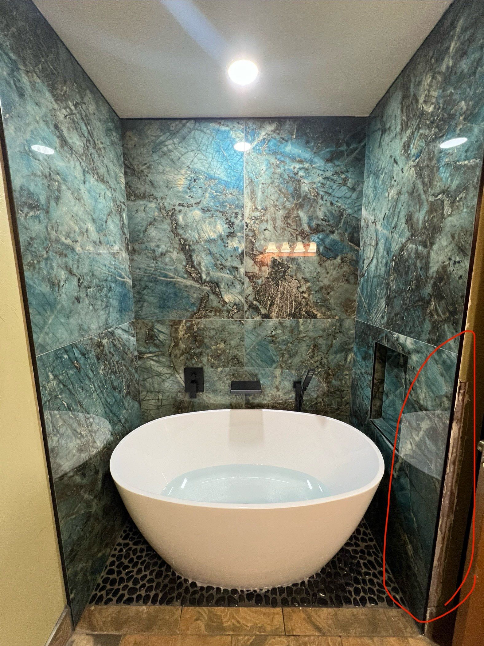 Bathroom Remodel using Freestanding Tub by Give Freedom Homes