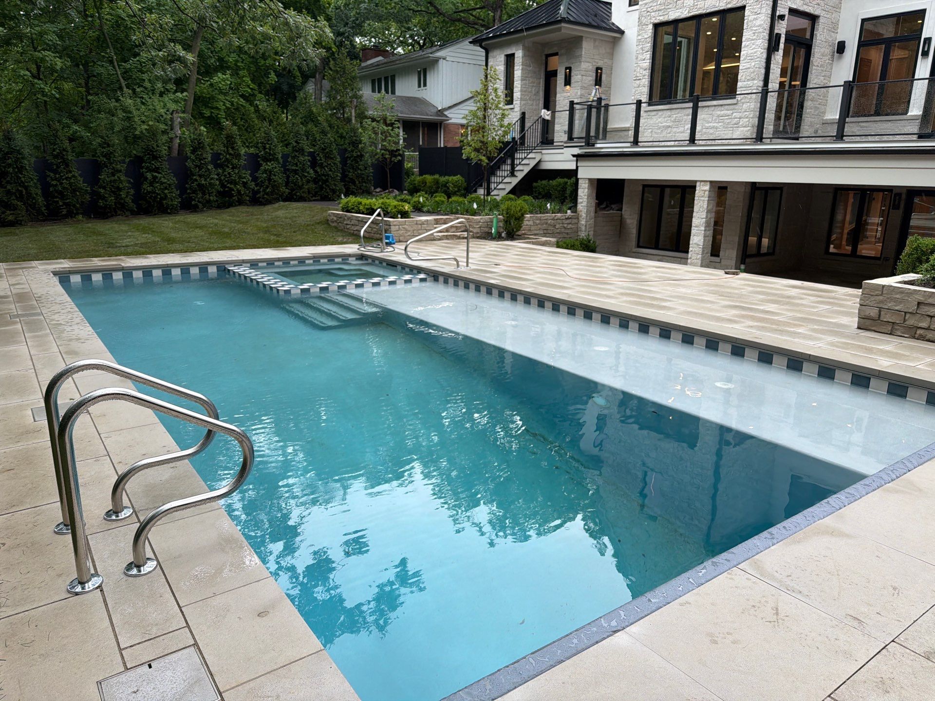 Platino Checkered Tile by North Shore Pool & Spa
