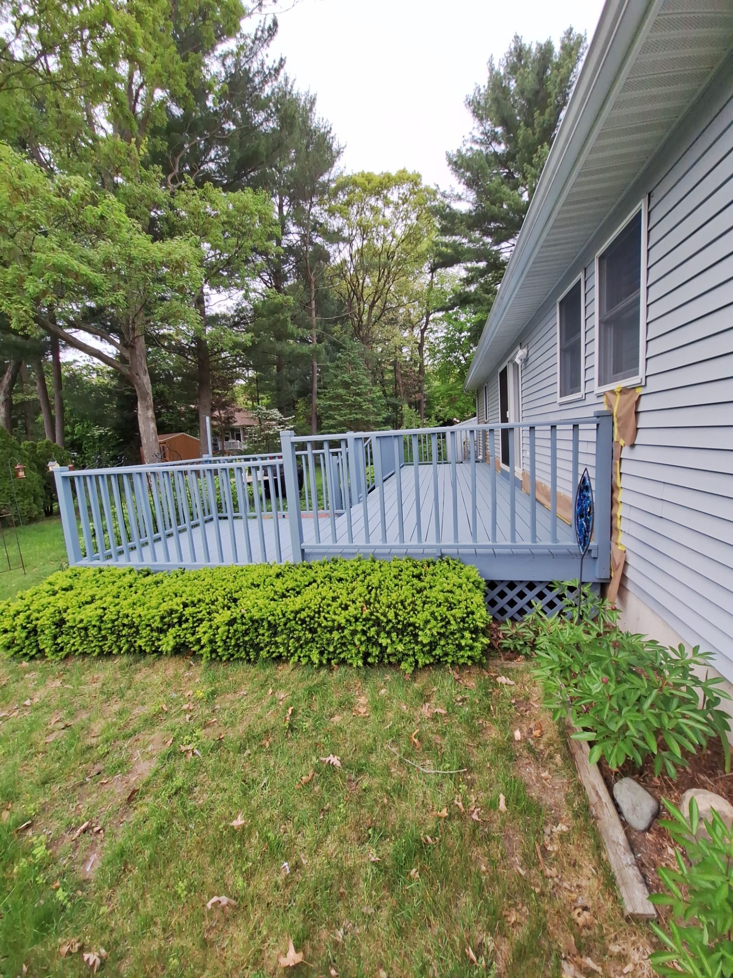Repaint bedroom furniture, Pergola, and doors. Stain decking by Gordon Painting
