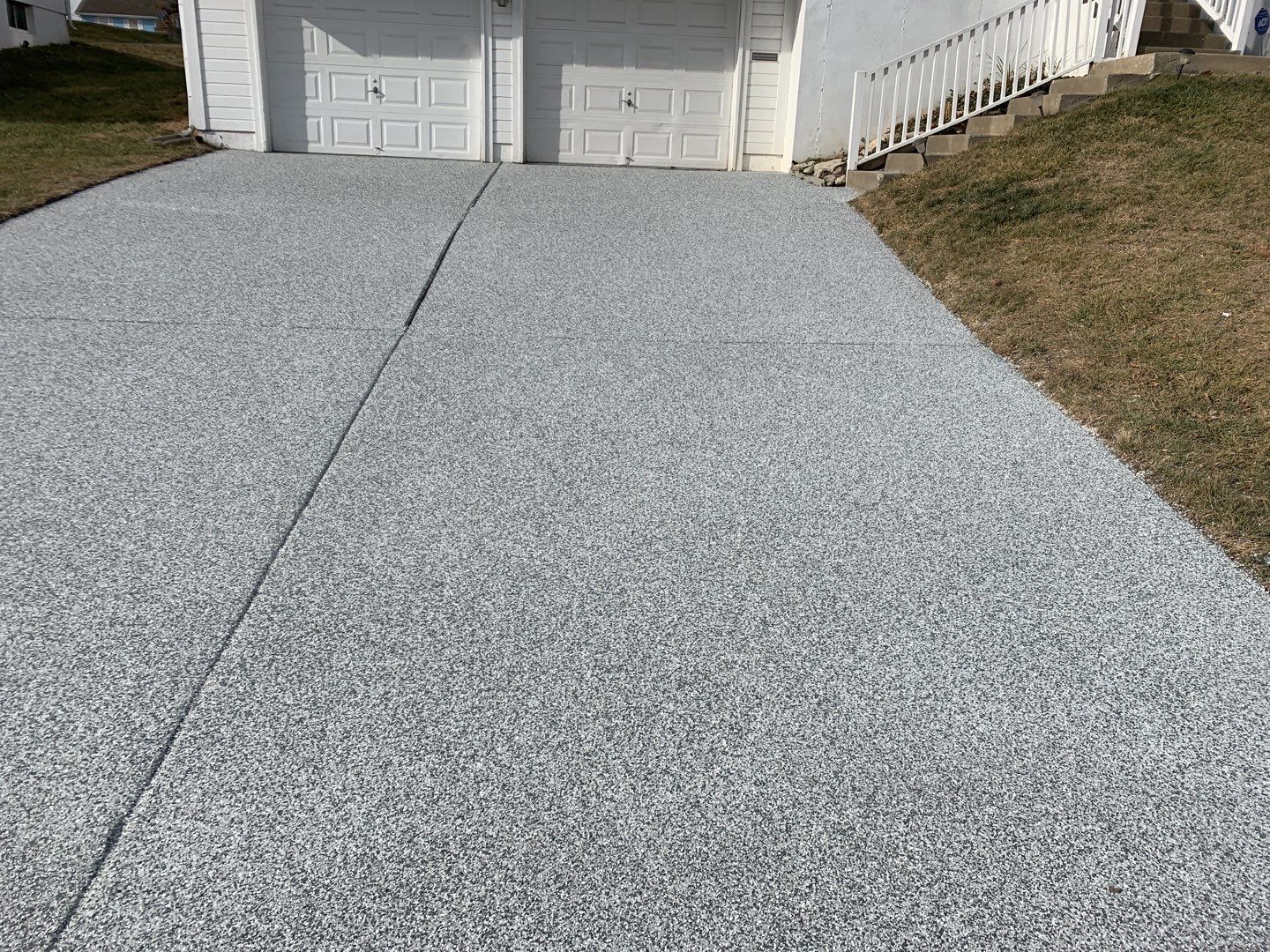 Driveway using Slate Stone by Select Painting, Coatings & Garage Cabinets