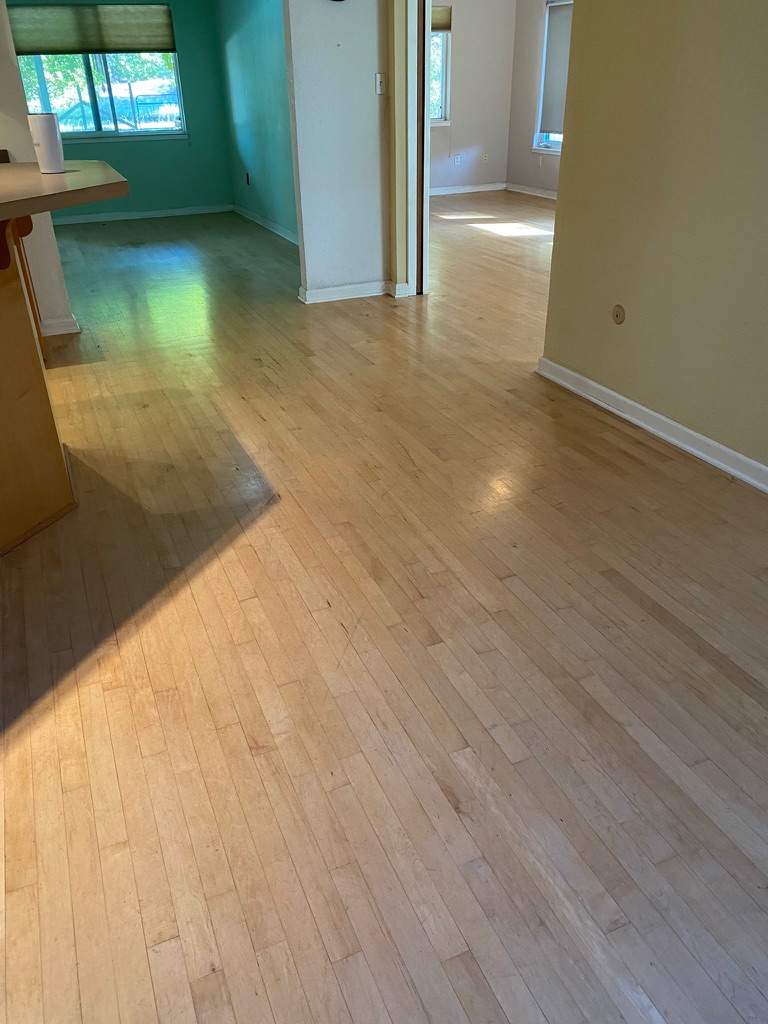 Former Gym Floors Refinished in Newcastle Residential Home by Footprints Floors South Sacramento