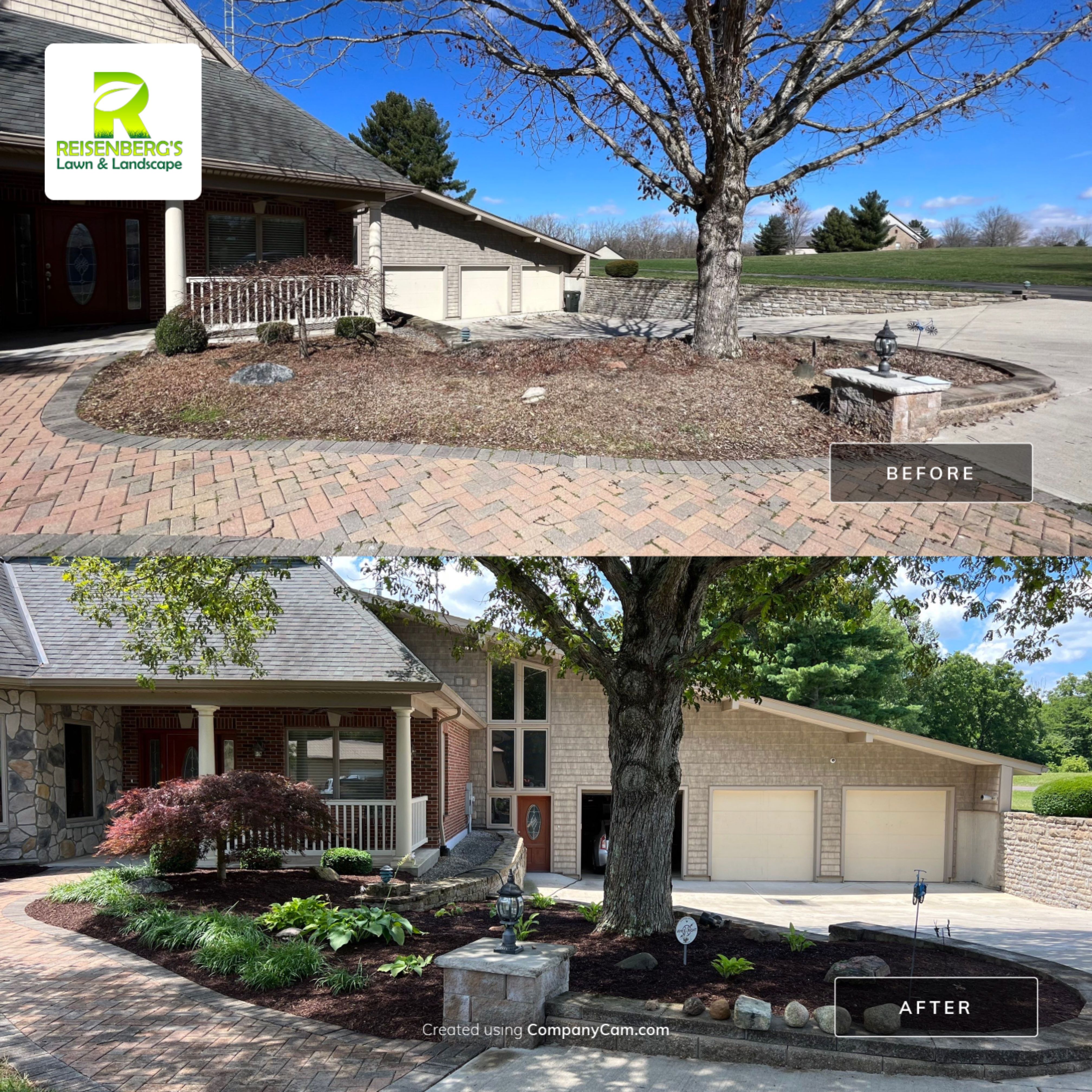 Tear Out, Plant Install & Mulch by Reisenberg’s Lawn & Landscape, LLC
