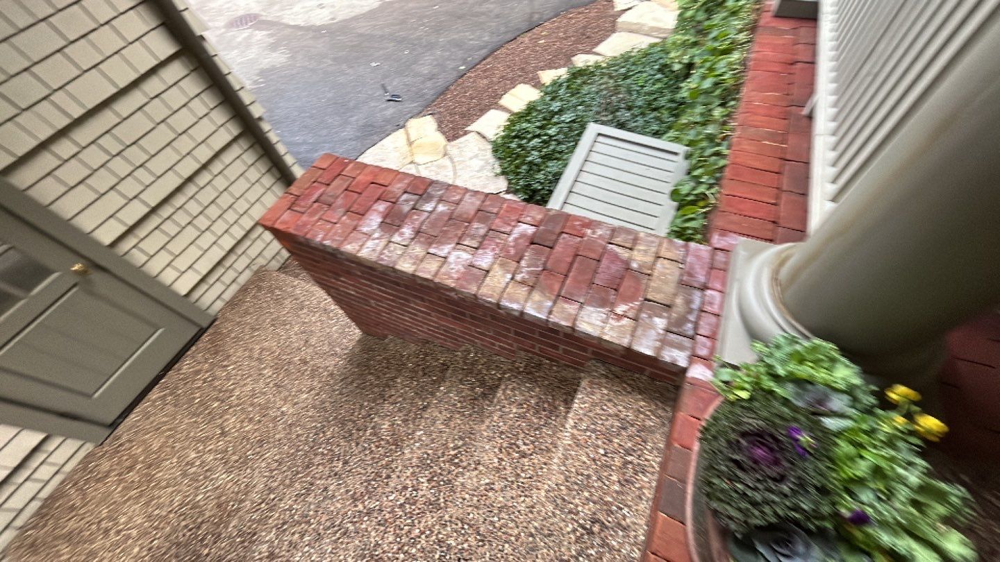 natural stone using Algaecide, soft wash soap by Northern Power Washing LLC.
