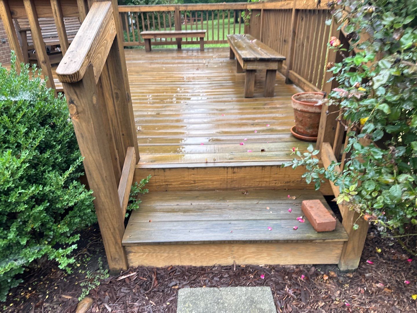 Weathered Deck and Swing using Wood Sealant by DuraSeal