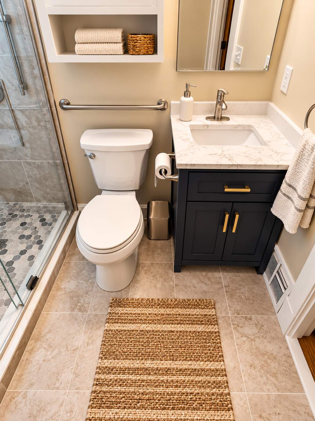Modern Bathroom Remodel with Walk-In Shower & Updated Finishes by Remodel Now